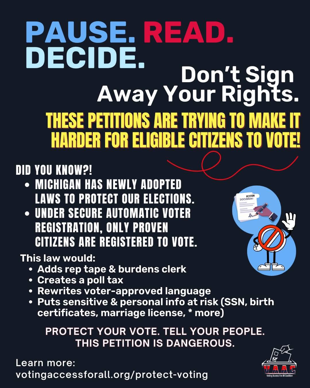 Pause. Read. Decide. Don’t Sign Away Your Rights!