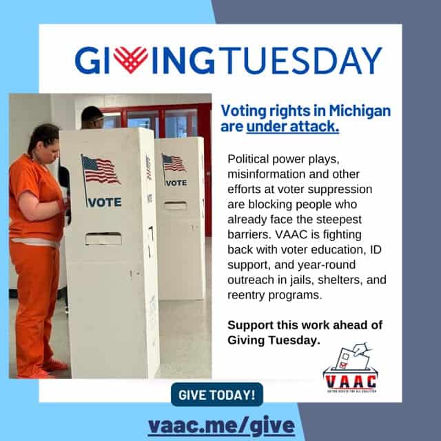 Giving Tuesday: Voting Rights in Michigan are under attack.