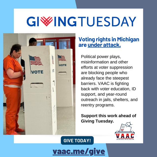 Giving Tuesday: Voting Rights in Michigan are under attack.
