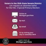 Last day to register to vote by mail or online for the special primary for the 35th Senate District on Feb. 3, 2026