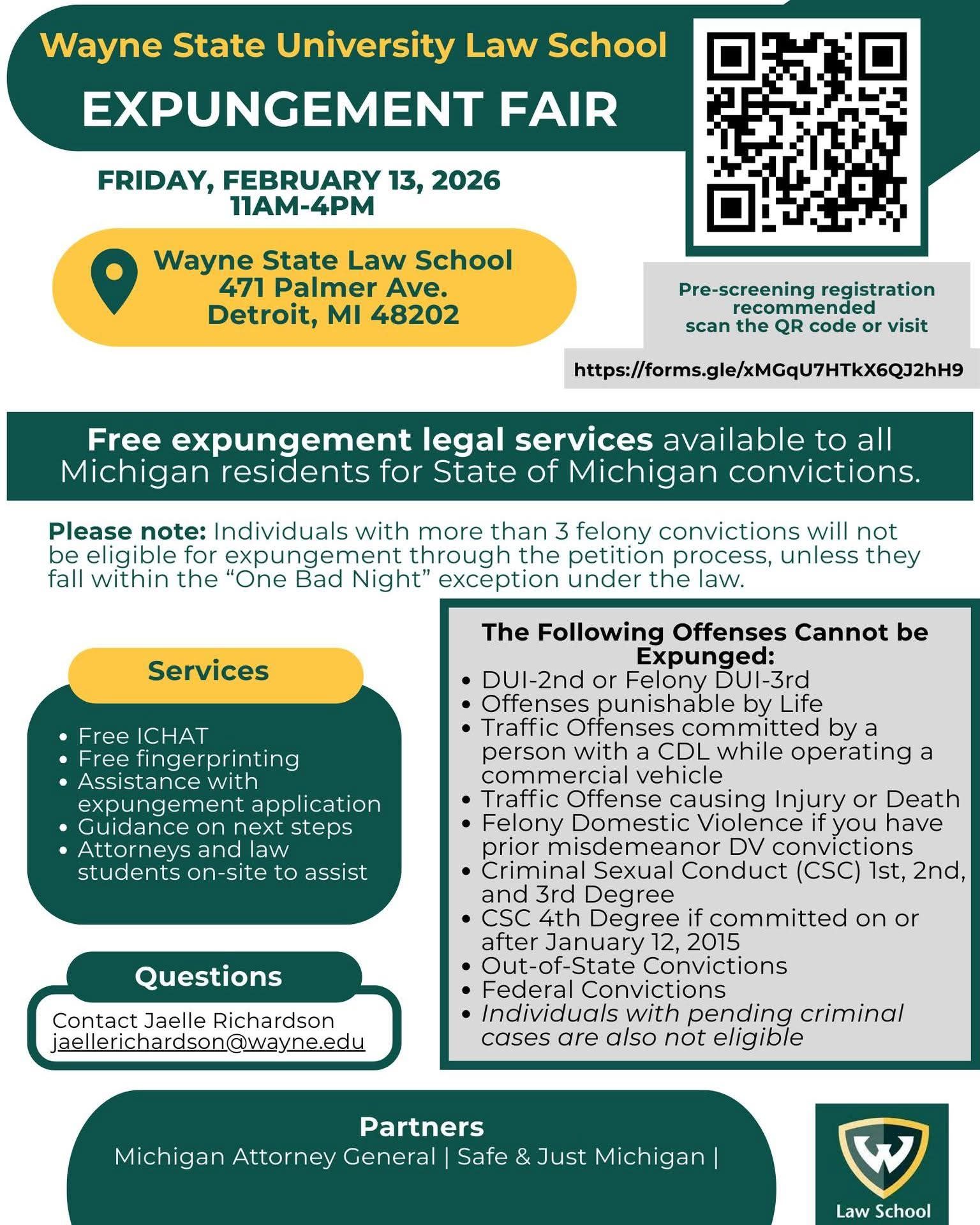 Wayne State University Law School — EXPUNGEMENT FAIR