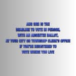 Deadline to vote in person, with an absentee ballot, at your city or township clerk’s office if you’re registered to vote where you live