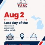 Last day that communities may offer in-person early voting for the August 4 Primary Election