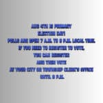 PRIMARY ELECTION DAY!