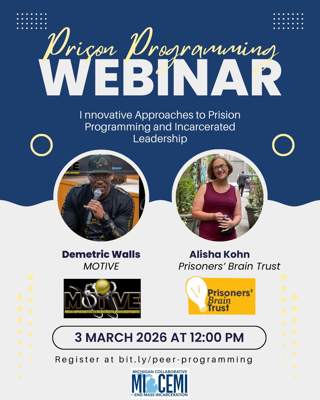 Prison Programming Providers Table: Innovative Models of Peer Led Prison Programming