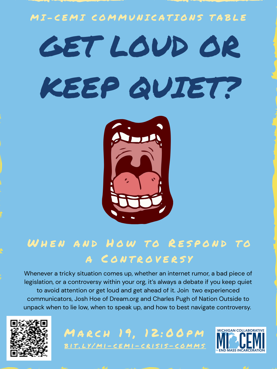 MI-CEMI Comms Table: When and How to Respond to a Controversy