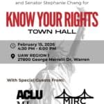 Know Your Rights Town Hall in Warren