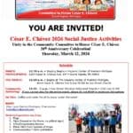 César E. Chávez 2026 Social Justice Activities Unity in the Community: Committee to Honor César E. Chavez 26th Anniversary Celebration!