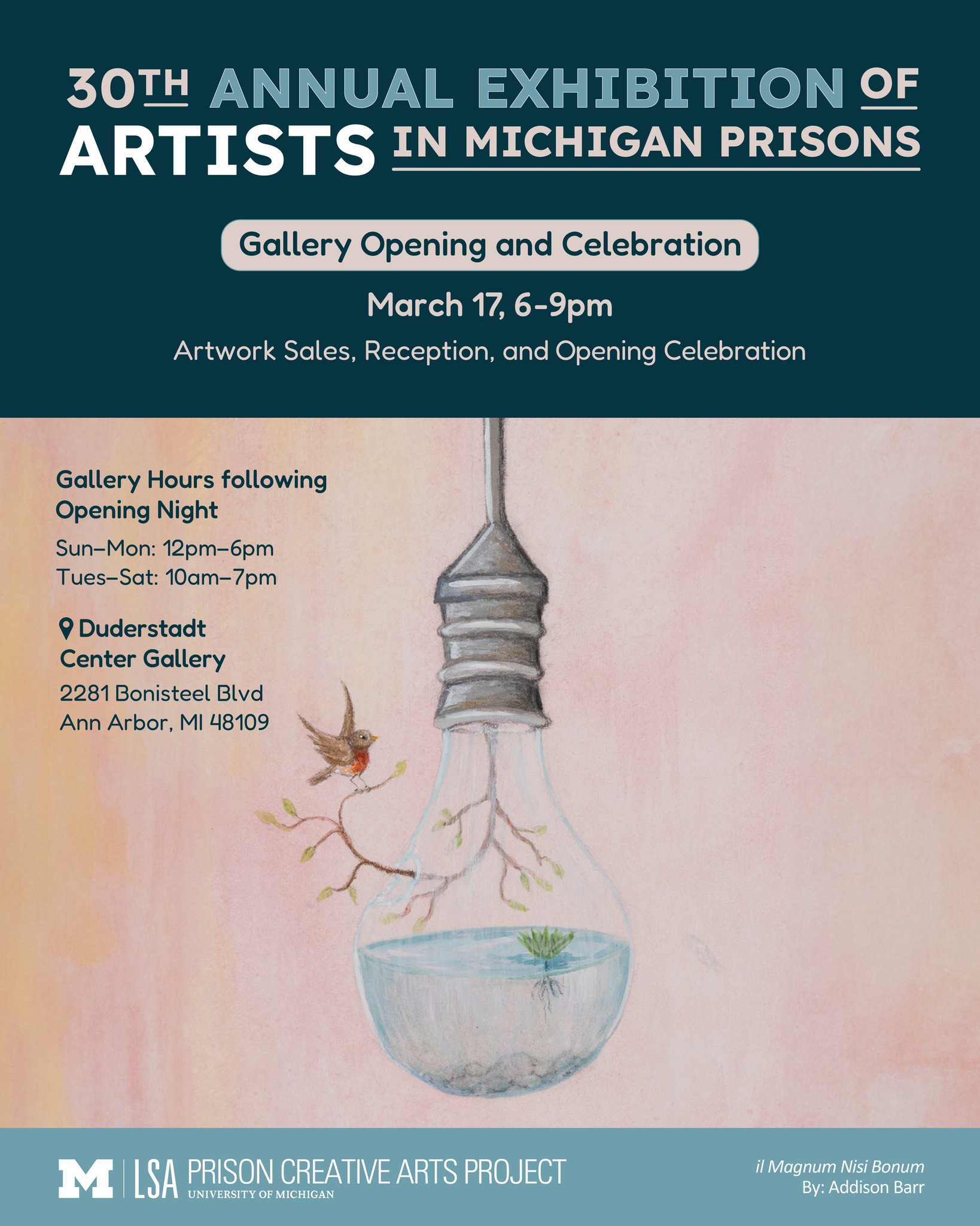 30th Annual Exhibition of Artists in Michigan Prisons
