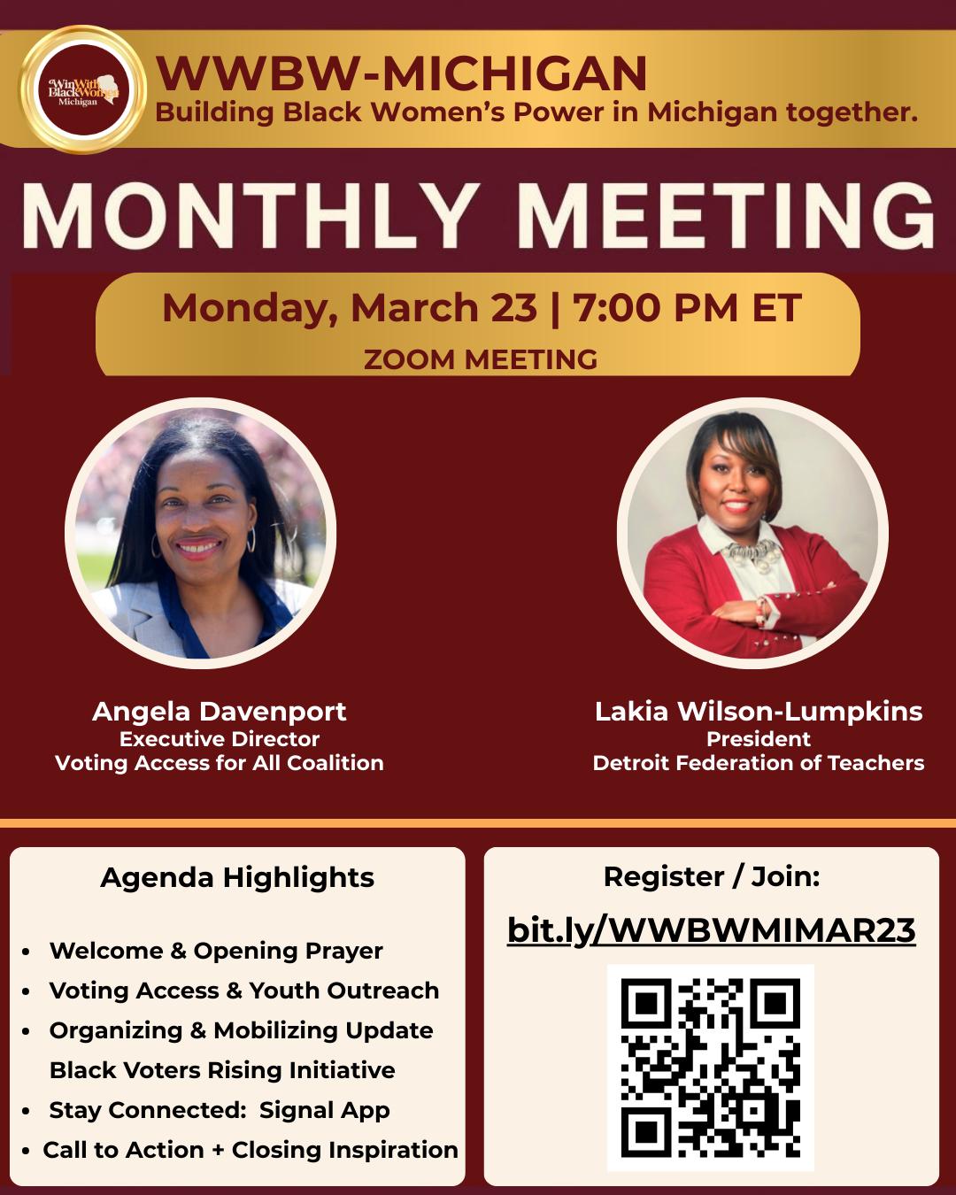 WWBW (Win With Black Women) Michigan Monthly Meeting