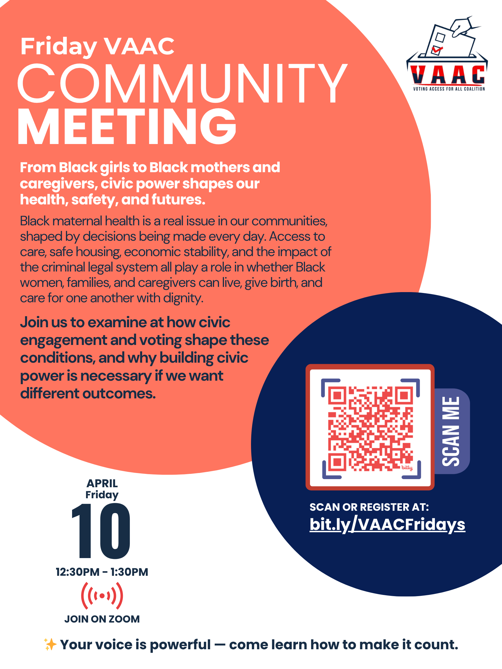 VAAC Friday Community Meeting: Black Maternal Health Week