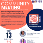 Friday VAAC Community Meeting: Women Leading the Fight for Housing Justice