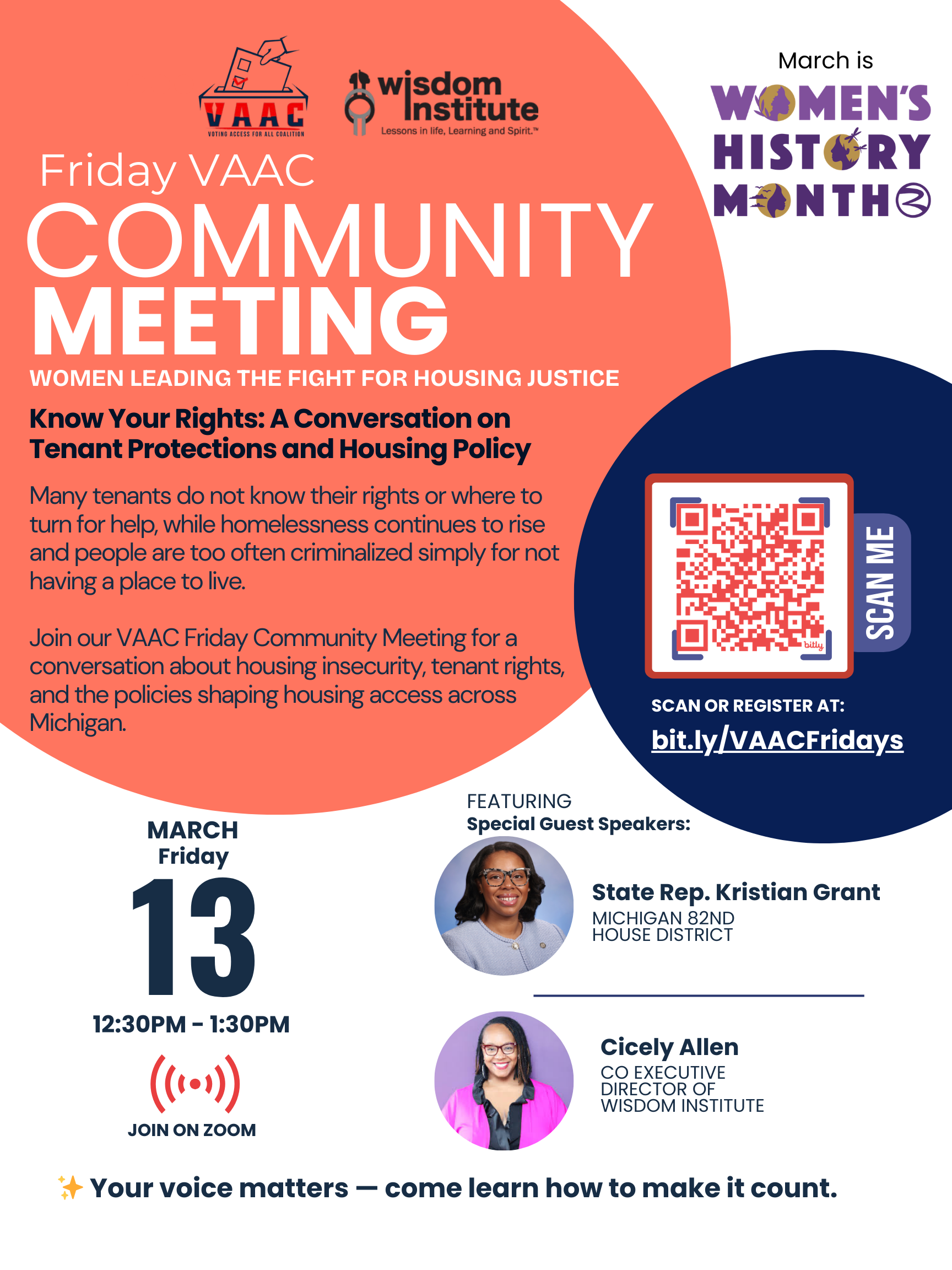 Friday VAAC Community Meeting: Women Leading the Fight for Housing Justice