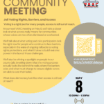 VAAC Friday Community Meeting: Jail Voting Rights, Barriers, and Access