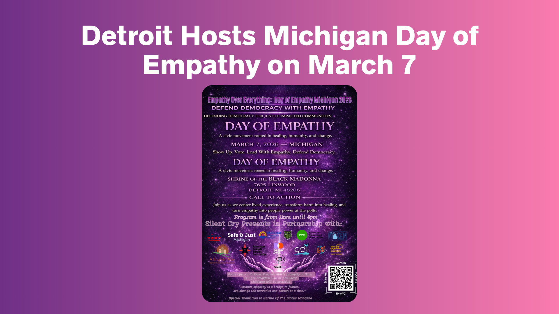 Detroit Hosts Michigan Day of Empathy on March 7