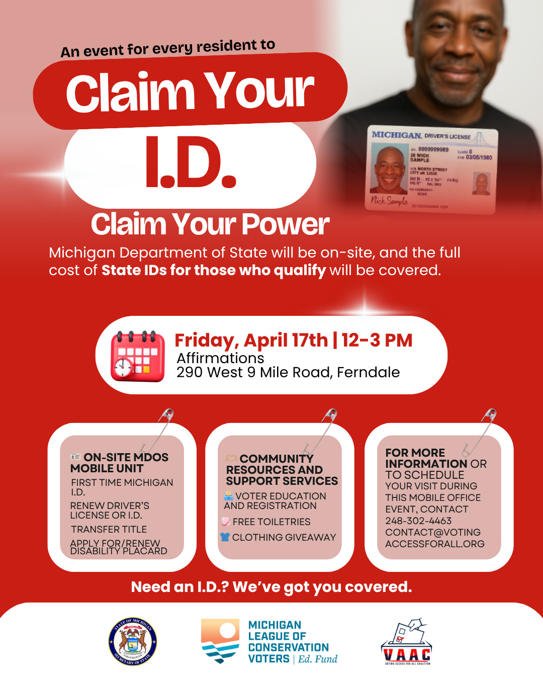 Claim Your I.D., Claim Your Power Clinic