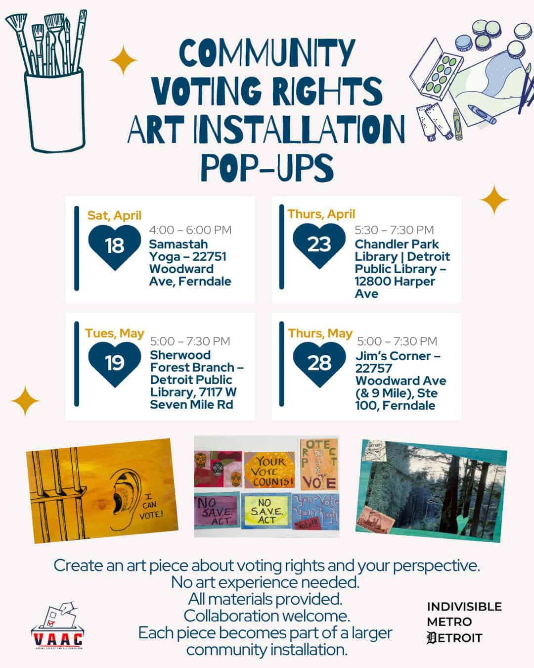 Voting Rights Art Installation Pop-up