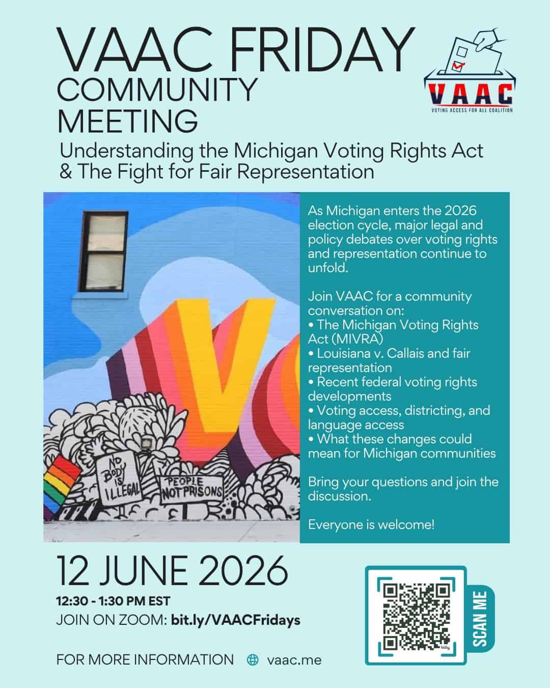 VAAC Friday Community Meeting: Understanding the Michigan Voting Rights Act & The Fight for Fair Representation