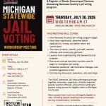 VAAC Jail Voting Workgroup Meeting on July 30: Building a Successful Jail Voting Program in Genesee County