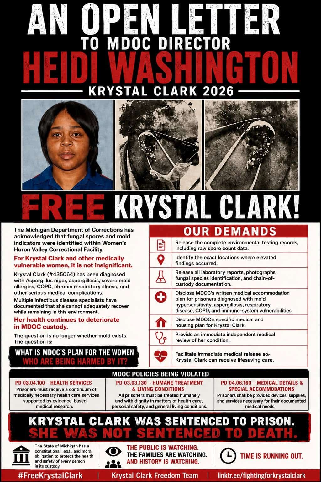 Freedom Rally for Krystal Clark and the Women at Women’s Huron Valley Correctional Facility