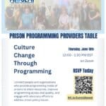 MI-CEMI Prison Programming Providers’ Table Event