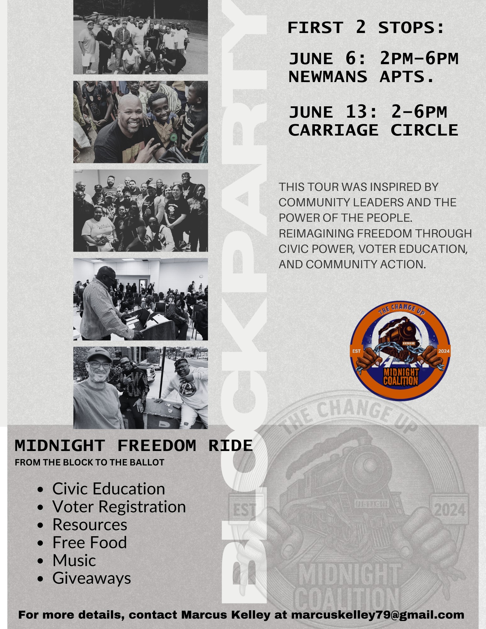 Midnight Freedom Ride Block Party in Pontiac
