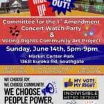 Voting Rights Community Art Project at the Committee for the 1st Amendment Concert Watch Party