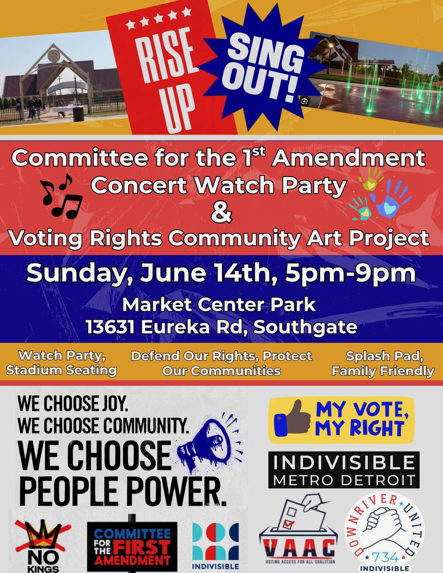 Voting Rights Community Art Project at the Committee for the 1st Amendment Concert Watch Party