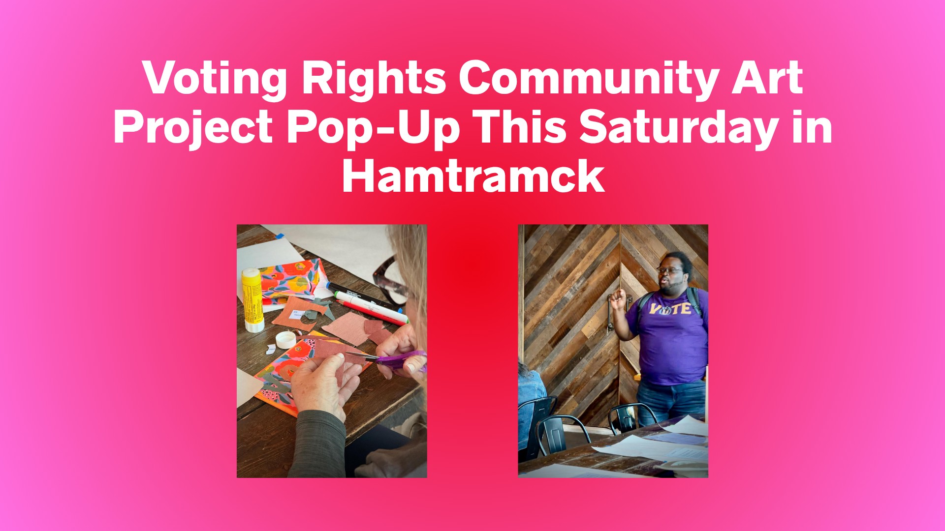Voting Rights Community Art Project Pop-Up This Saturday in Hamtramck