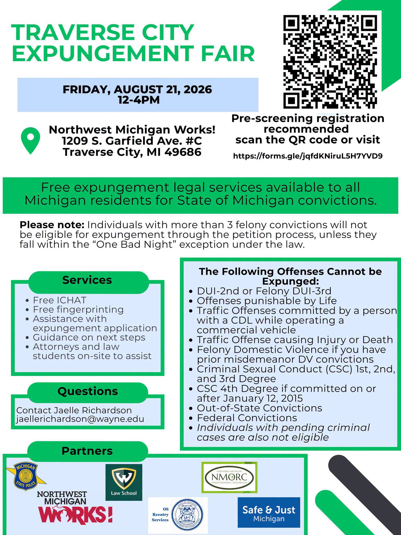 Traverse City Expungement Fair