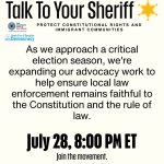 Talk to Your Sheriff Election Pledge Movement Call