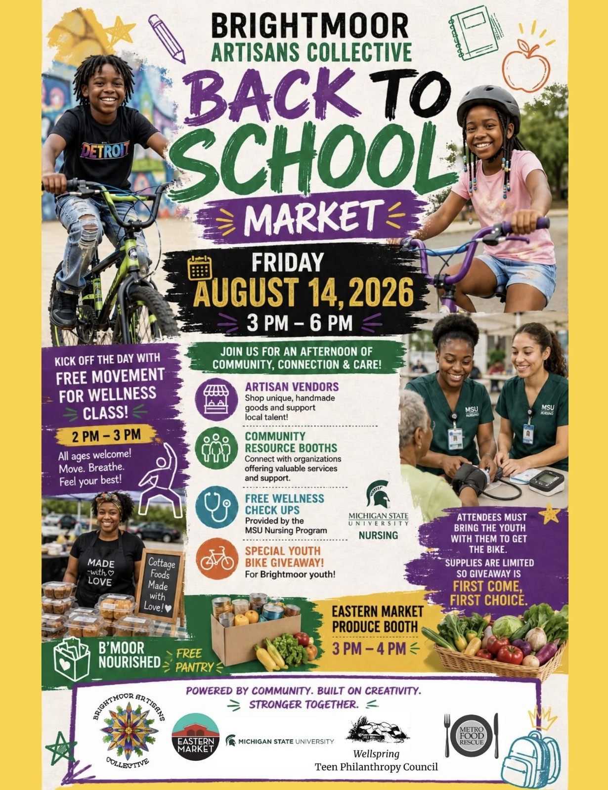 ID Clinic at Brightmoor Artisans Collective's Annual Back to School Market