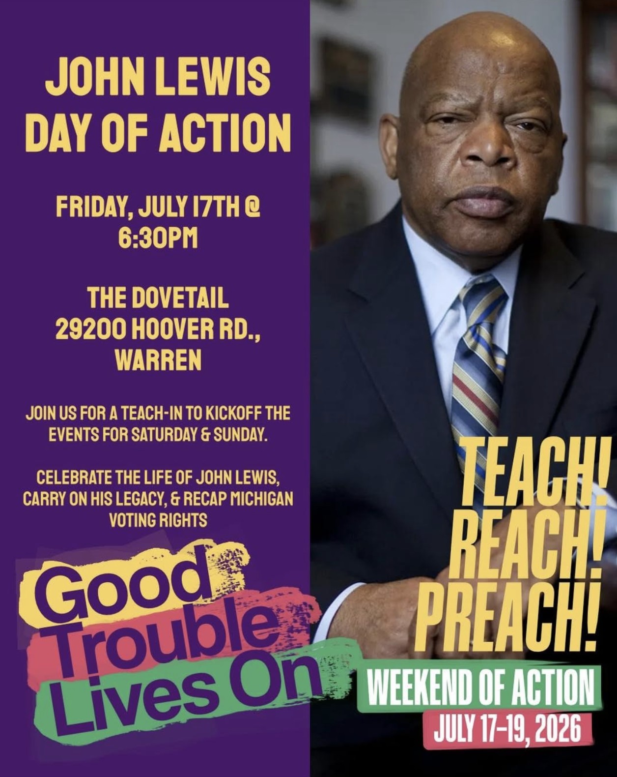 Macomb County Good Trouble Lives On: Kick Off Teach-In