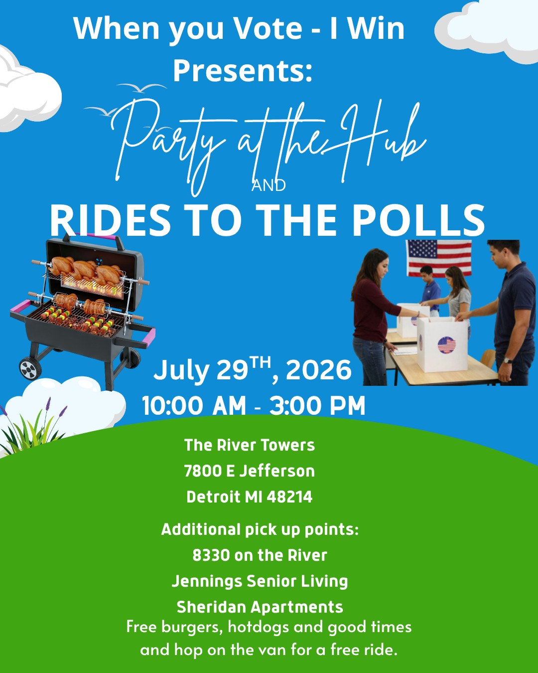 Party at the Hub & Rides to the Polls