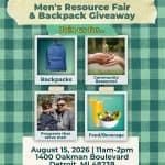 Men's Resource Fair & Backpack Giveaway