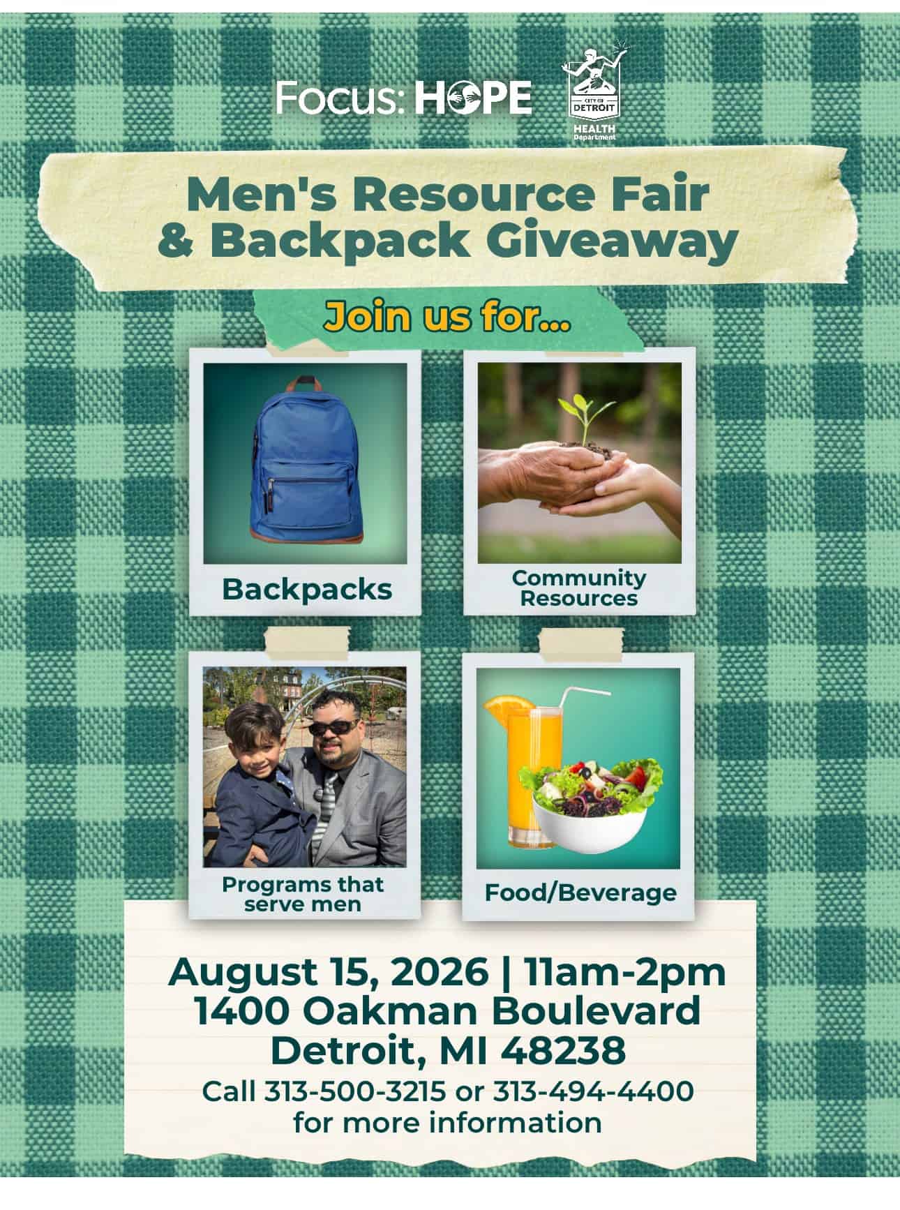 Men's Resource Fair & Backpack Giveaway