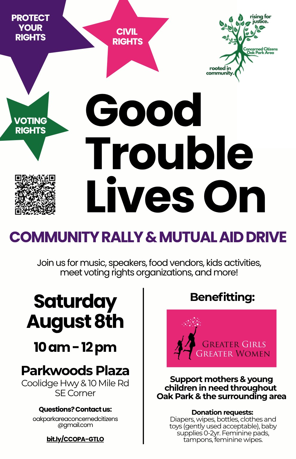 Good Trouble Lives On Community Rally & Mutual Aid