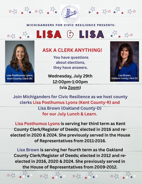 Lunch & Learn: Lisa & Lisa-County Clerks on Election Security