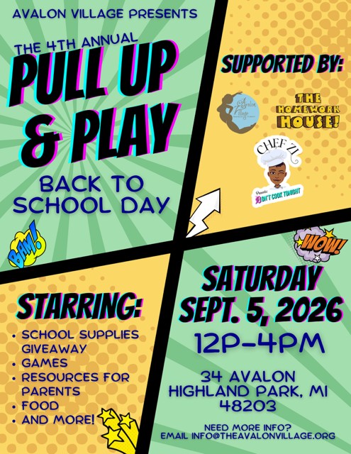 4th Annual Pull Up & Play Back to School Day