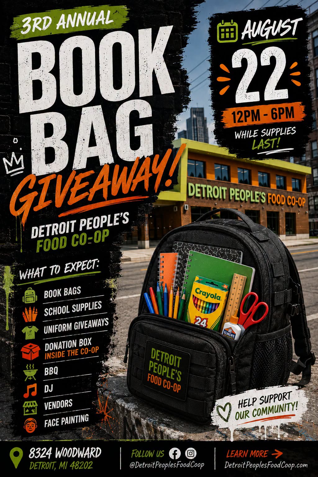 3rd Annual Book Bag Giveaway! in Detroit