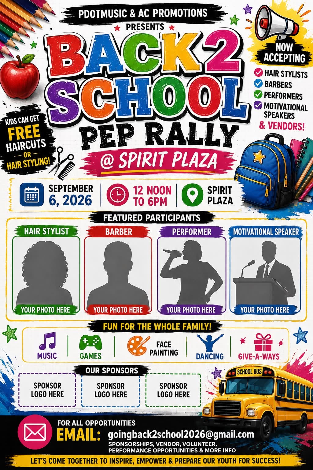 Back 2 School Pep Rally @ Spirit Plaza