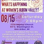 Black August Teach-In: What’s Happening at Women’s Huron Valley Prison?