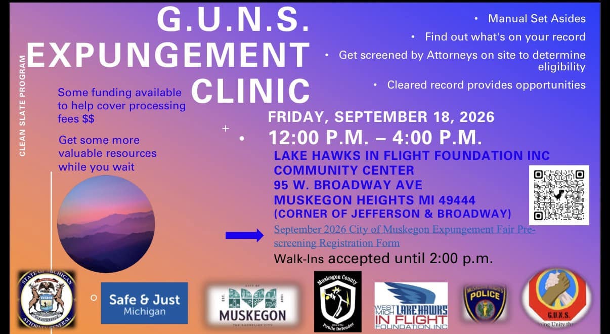 Muskegon/G.U.N.S Expungement Fair