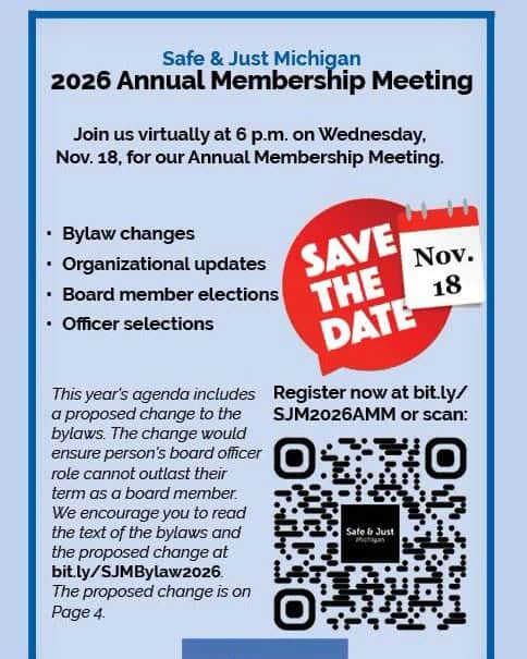 Safe & Just Michigan Annual Membership Meeting