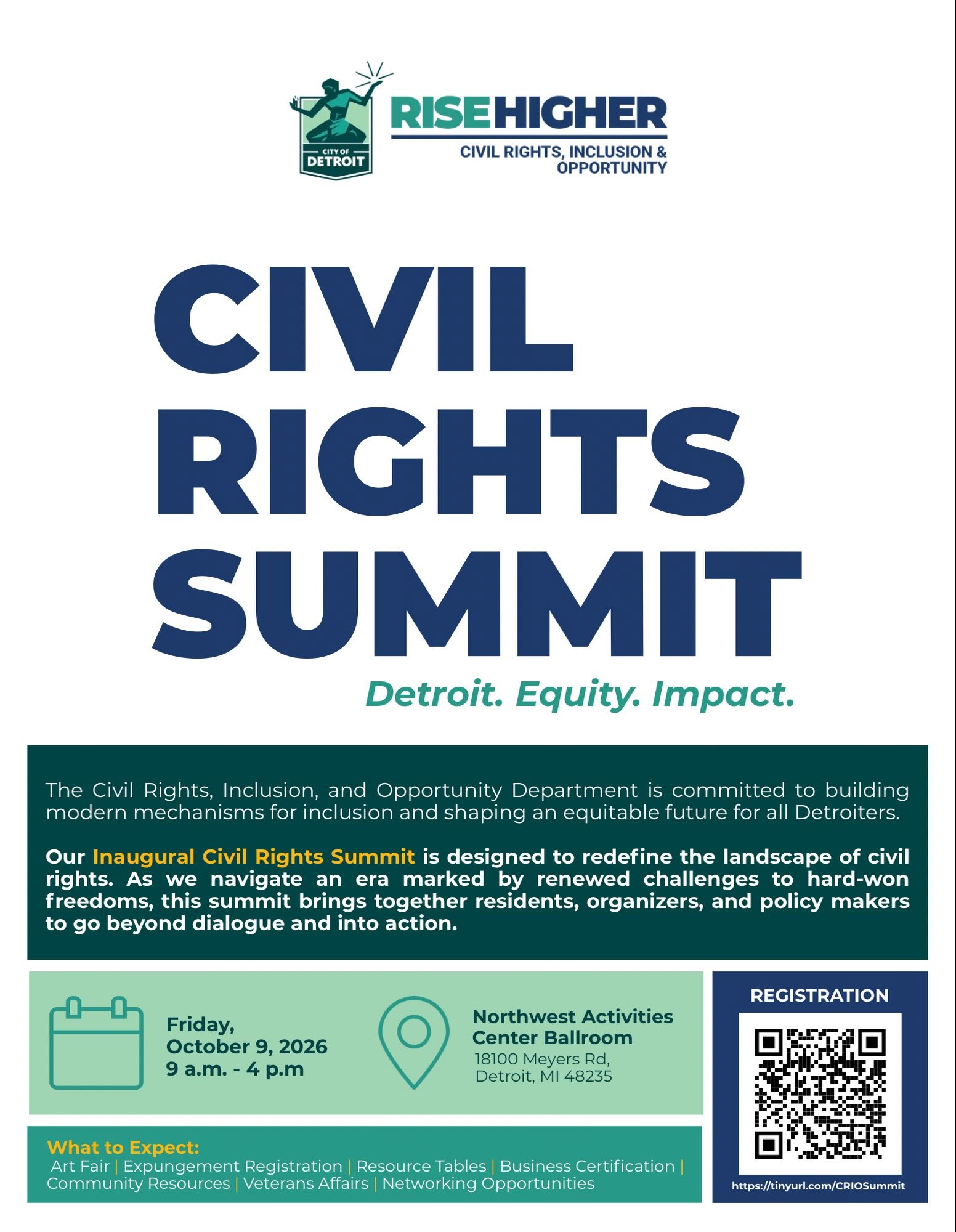 CRIO Summit: Detroit, Equity, Impact (Civil Rights Summit)