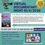 Special Virtual Documentary Night: The Battle for Ranked Choice Voting