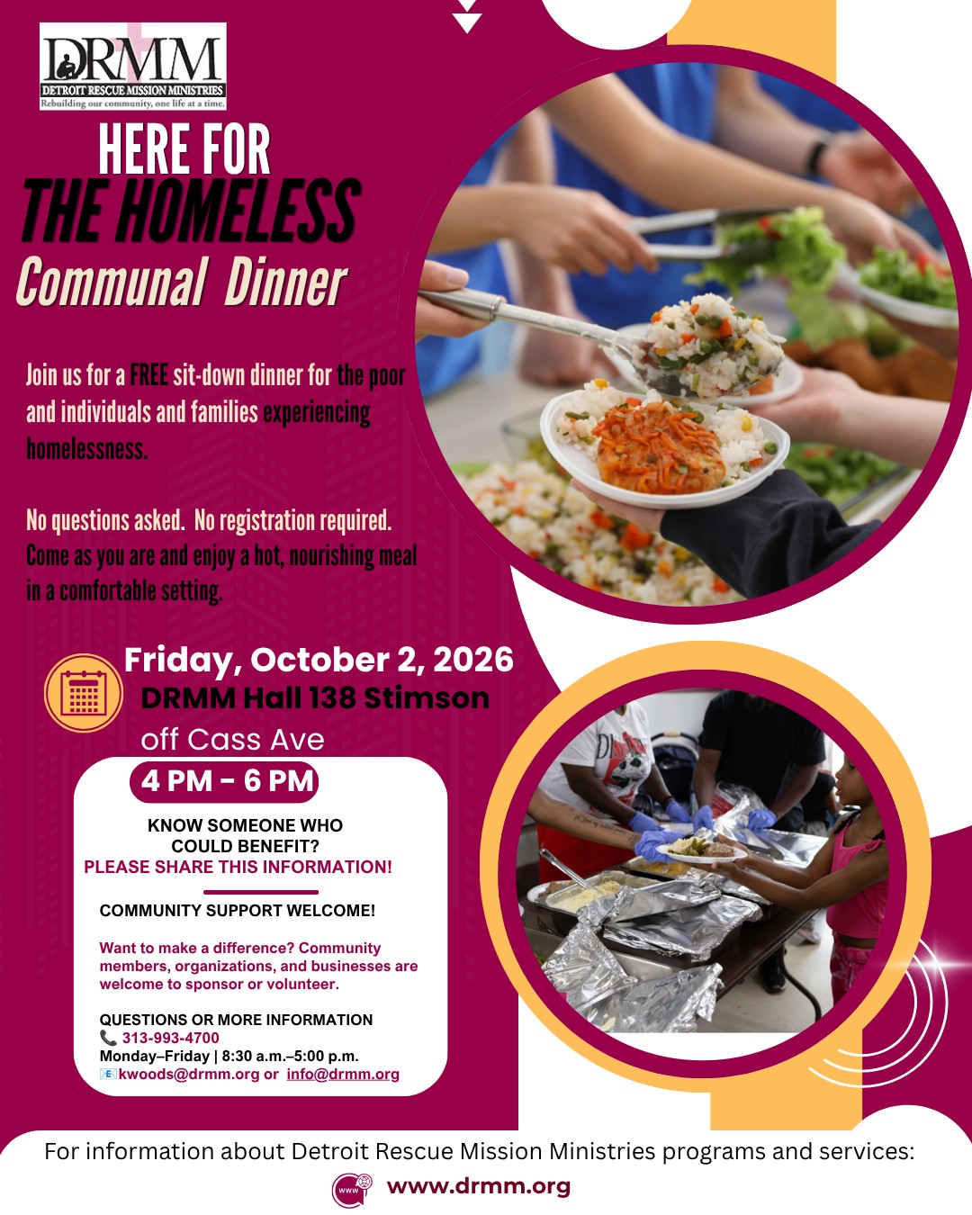 HERE FOR THE HOMELESS: COMMUNAL DINNER