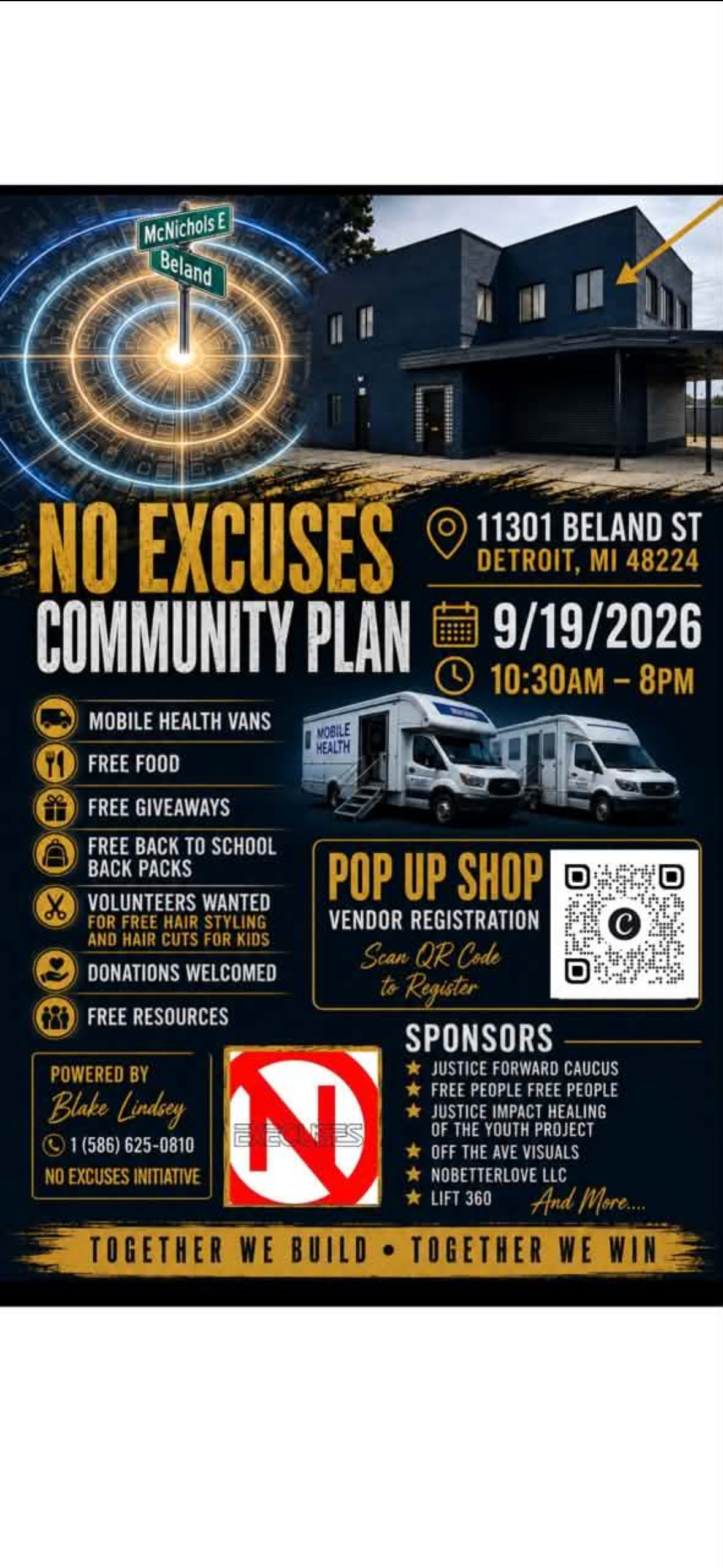 No Excuses Community Plan Event