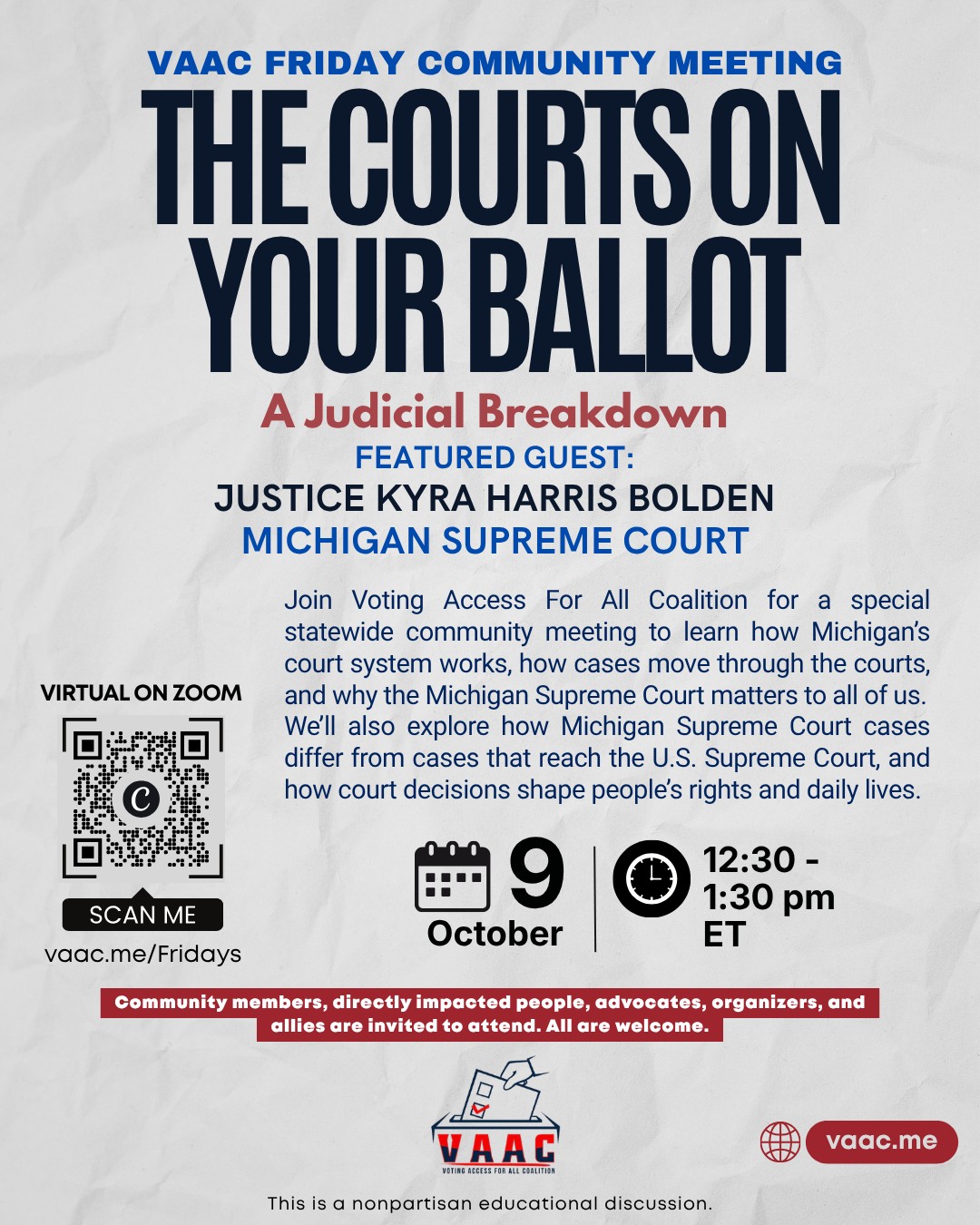 VAAC Friday Community Meeting: The Courts on Your Ballot: A Judicial Breakdown