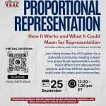 VAAC Friday Community Meeting: Proportional Representation: How It Works and What It Could Mean for Representation